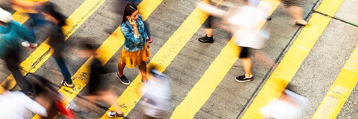 Crossing the road with everyone